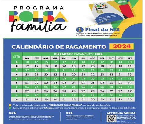 Calendário Bolsa Família 2024: veja datas de pagamentos em .